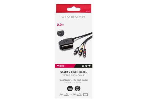 VIVANCO 47017 Scart/ Cinch-Verbindung IN/OUT 2m online kaufen