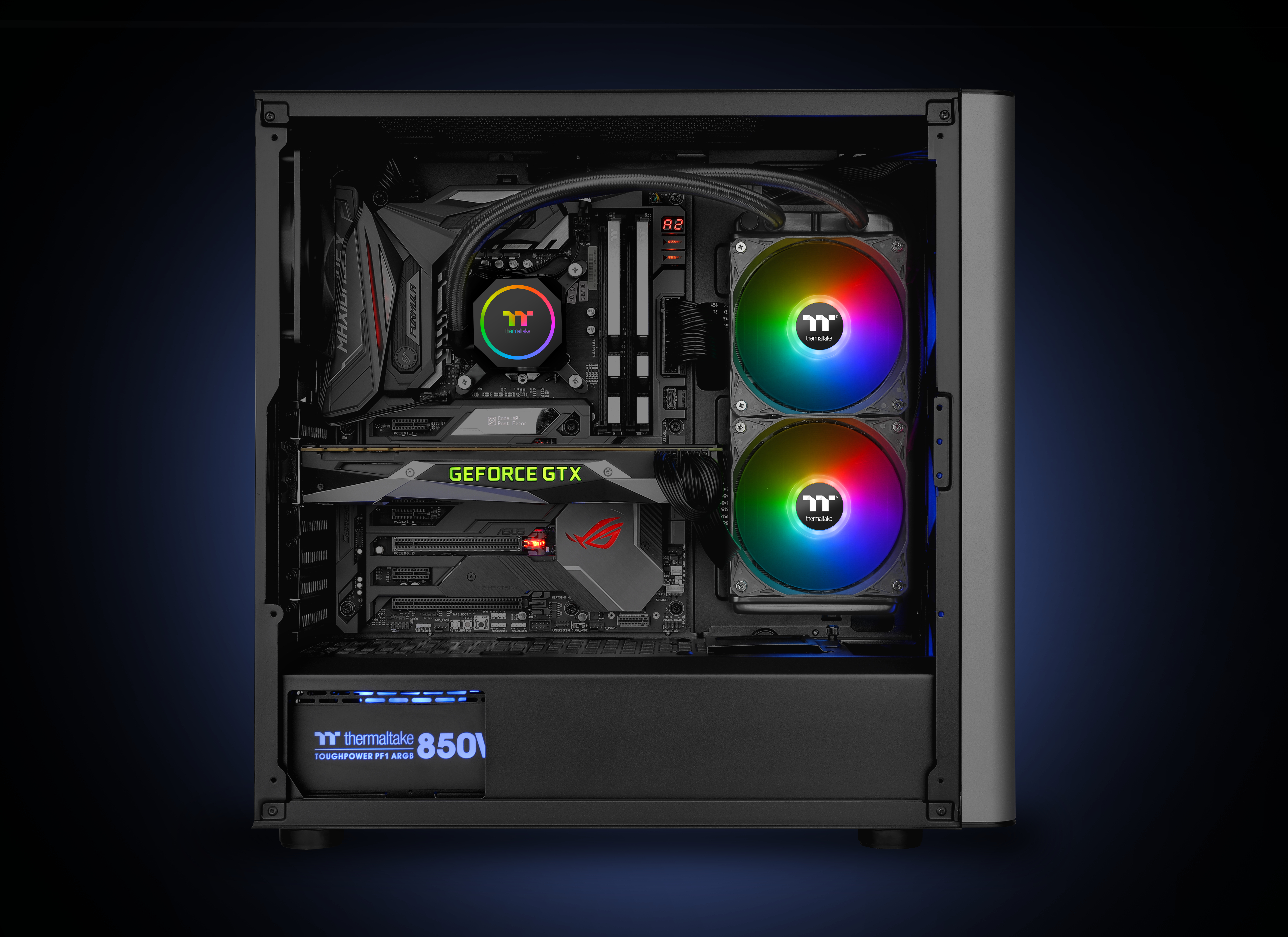 THERMALTAKE TH240 ARGB SYNC AIO CPU Wasserkühlung, Schwarz