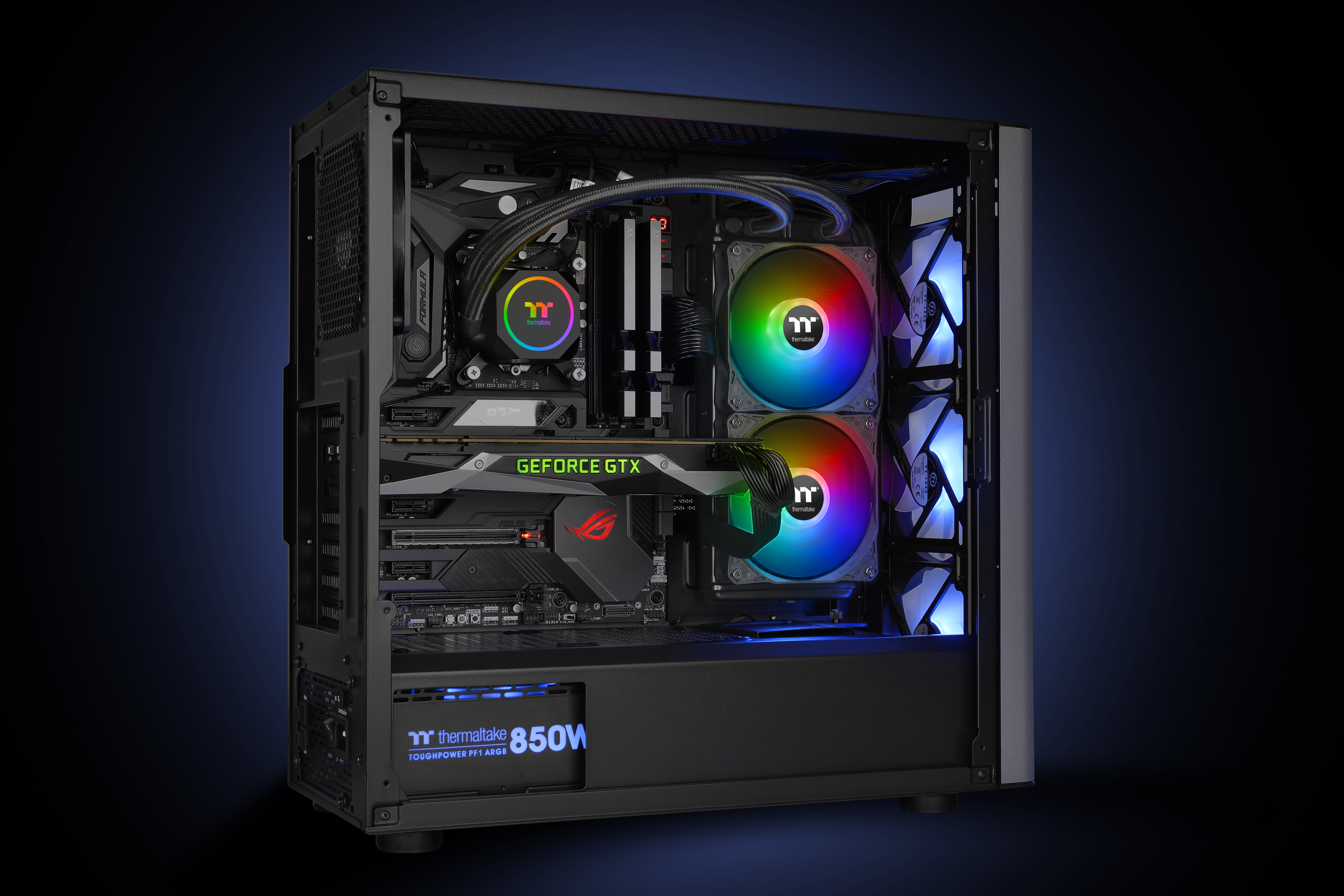 THERMALTAKE TH240 ARGB SYNC AIO CPU Wasserkühlung, Schwarz