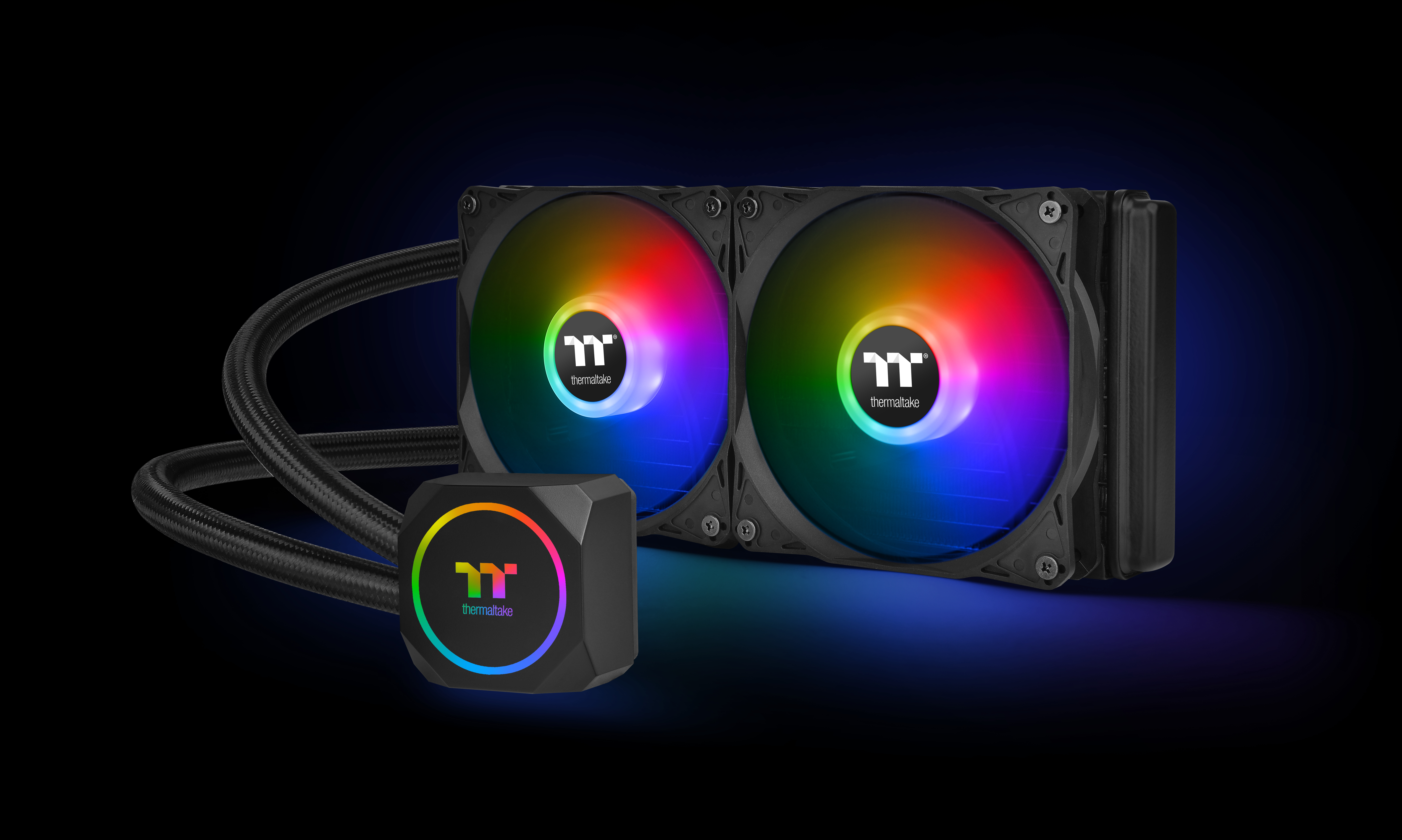 THERMALTAKE TH240 ARGB SYNC AIO CPU Wasserkühlung, Schwarz