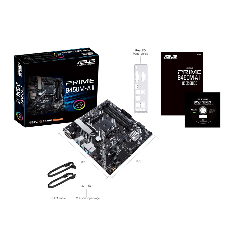 ASUS 90MB15Z0-M0EAY0 PRIME B450M-A II Mainboard Schwarz