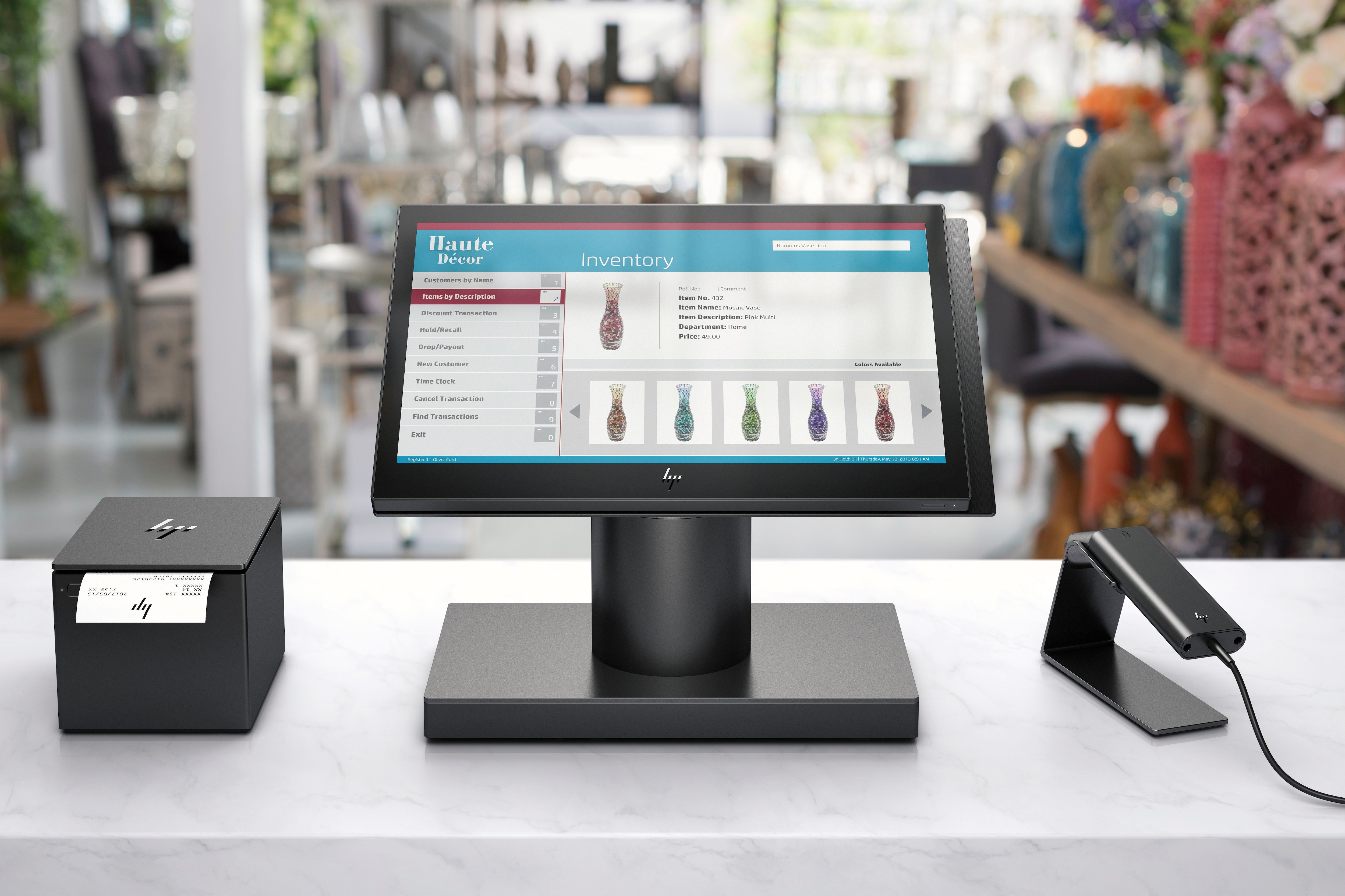 HP - B2B ElitePOS G1 Retail-System, Modell 141 - Celeron® 3965U - 4 GB - 128 GB