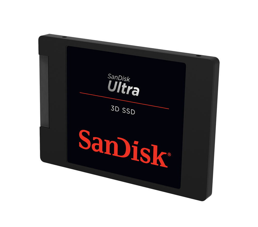 SANDISK Ultra® 3D Festplatte, 2 TB SSD SATA 6 Gbps, 2,5 Zoll, intern