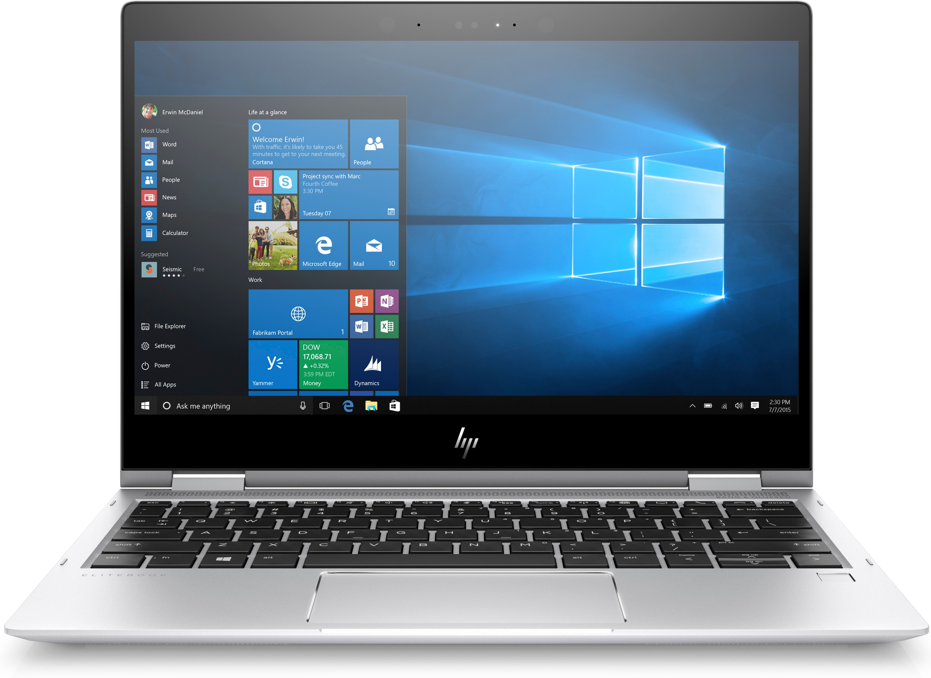 HP - B2B EliteBook x360 1020 G2 - 12,5 Zoll - Intel® Core™ i7 i7-7600U - 16 GB - 512 GB