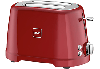 NOVIS T2 - Toaster (Silber/Rot)