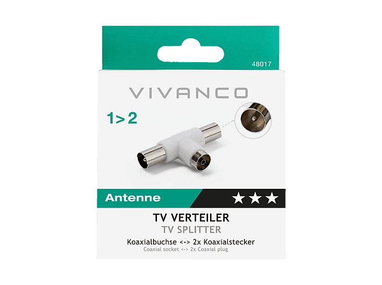 Vivanco 48017 TV-Zweifachverteiler — Foto 2 von 2