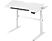 DELTACO OFFICE Elektriskt sitt/stå skrivbord med tiltbar bordskiva och LED-kontrollpanel, vit