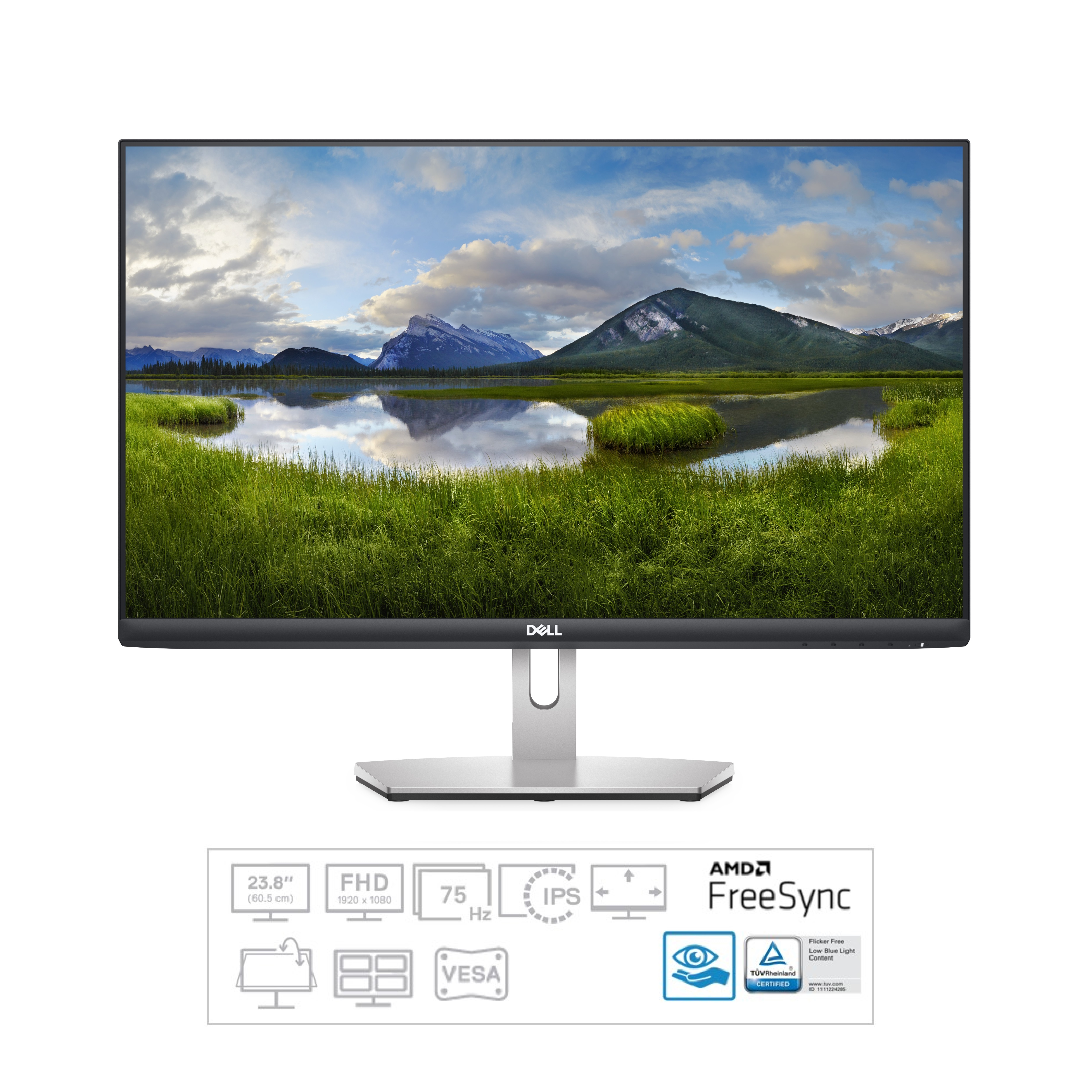 DELL S Series S2421HN 23,8 Zoll  Full-HD  Monitor  4 ms Reaktionszeit  