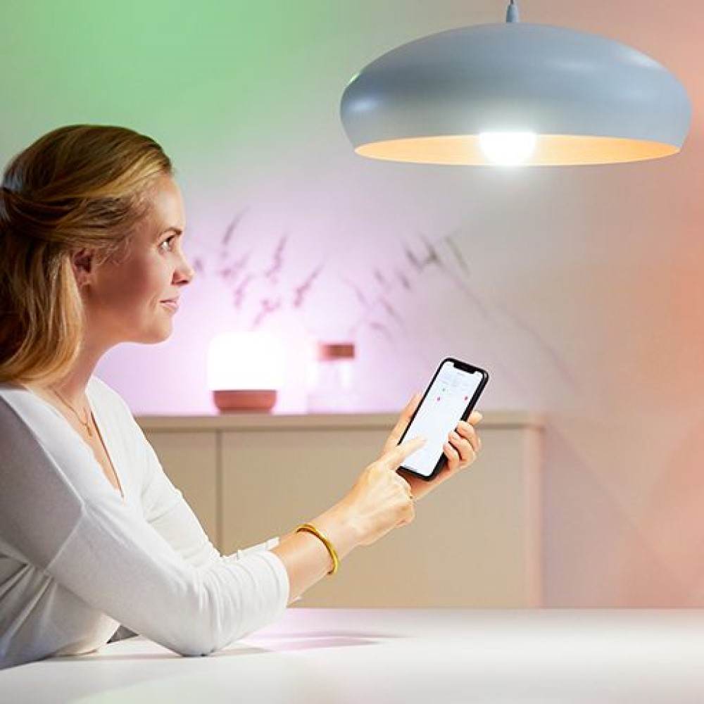 Lámpara inteligente - Wiz Quest, Wi-Fi, RGB, Wi-Fi, 16 millones colores, 710 lumens, Multicolor