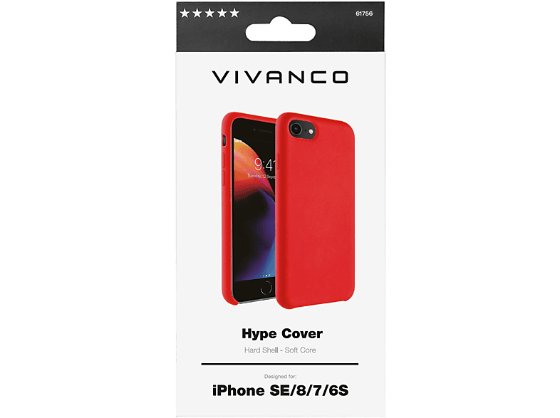 Thumbnail - VIVANCO 61756 , Backcover, Apple, iPhone SE, Rot
