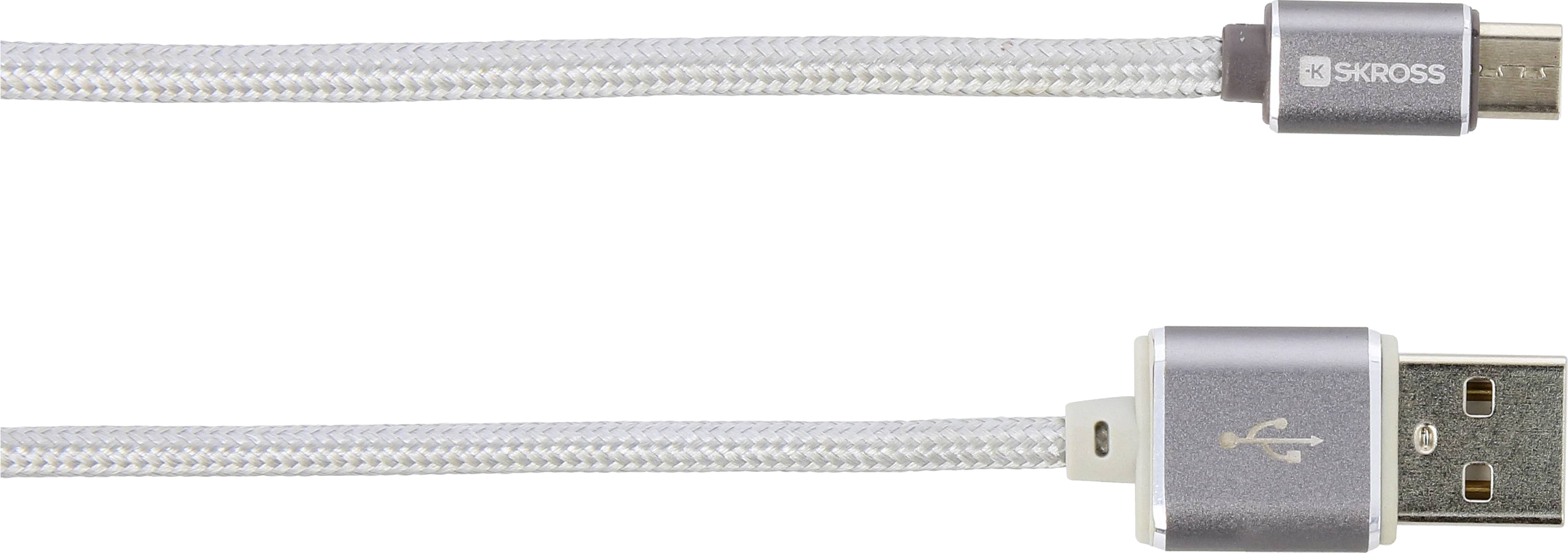 SKROSS Steel Line Chargen Sync Micro 1m USB kábel