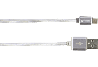 SKROSS Steel Line Chargen Sync Micro 1m USB kábel