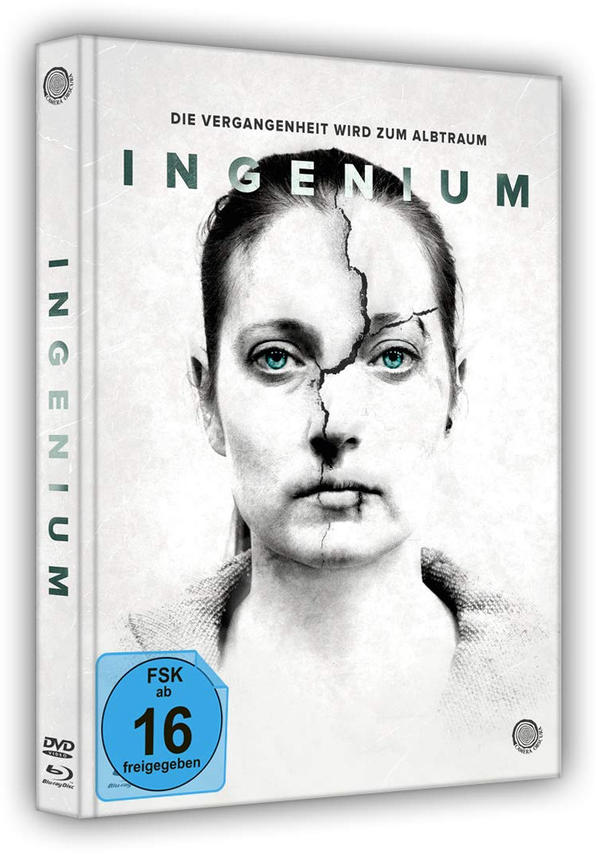 DVD-Cover mit geteiltem Frauengesicht, Text und Bewertung.