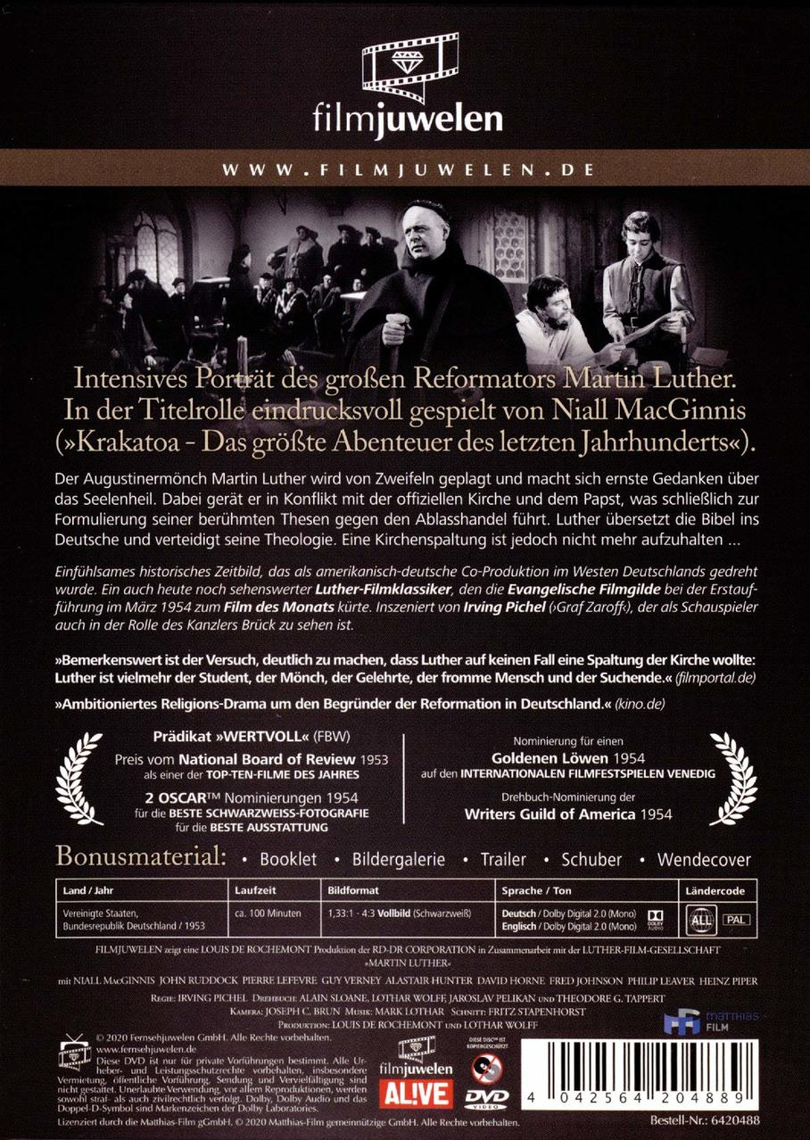 DVD-Cover mit Text, dunklem Hintergrund und Personen. Schwarz-Weiß-Foto von Männern in einer Kirche.