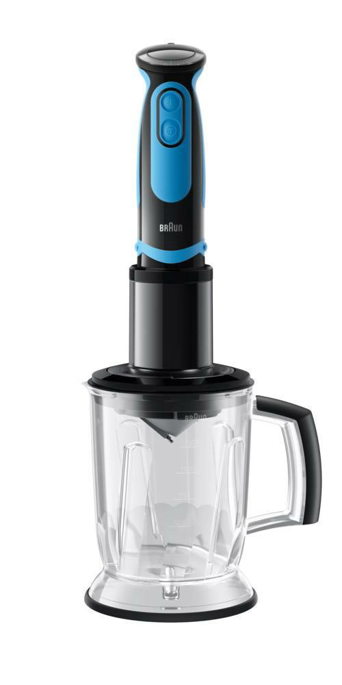 BRAUN MultiQuick 5 Vario Fit MQ 5264BKBL Shape Stabmixer Premium Schwarz/Blau (1000 Watt, 1.25 Liter Standmixer, 600 ml Mix- und Messbecher)