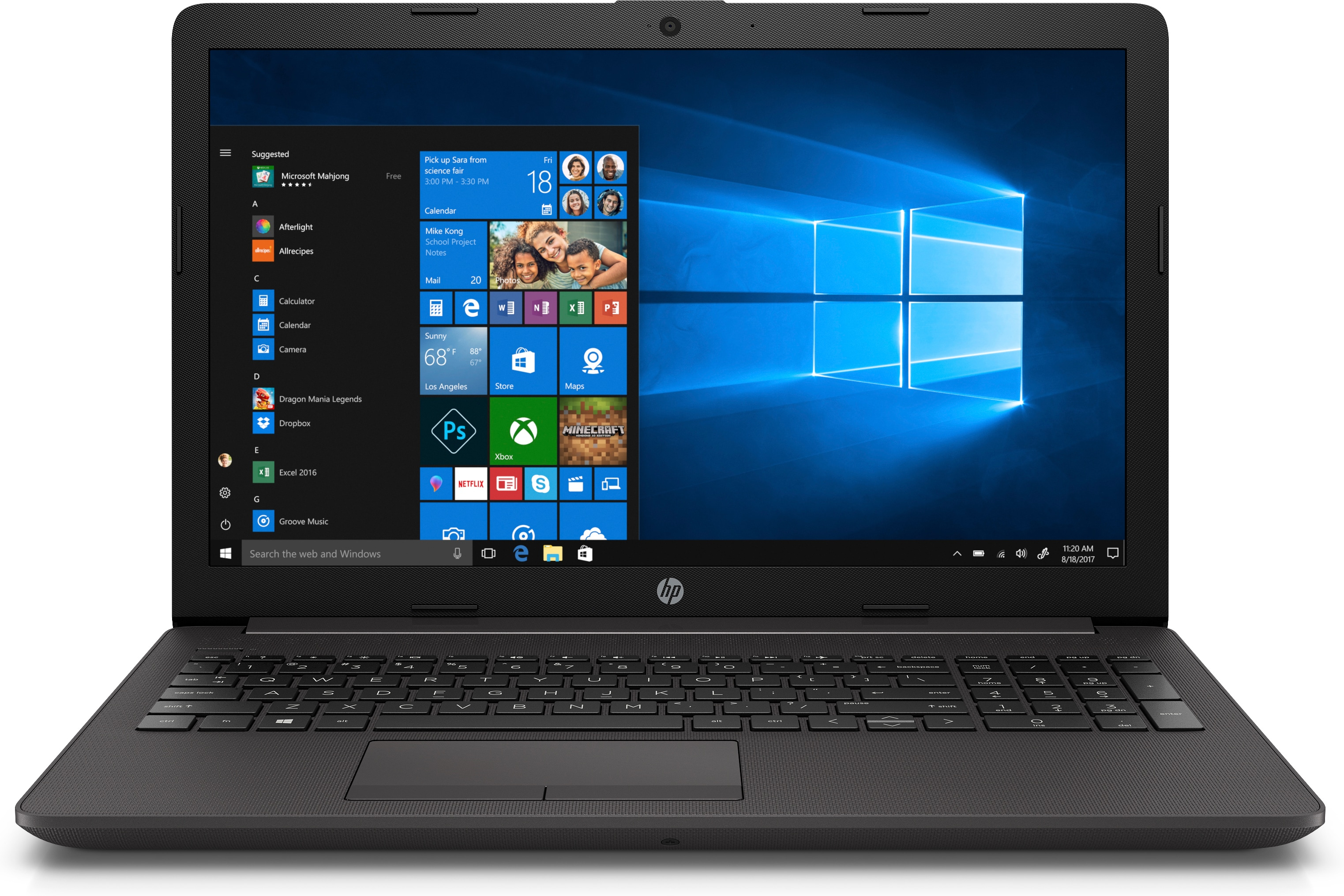 Portátil - HP 255 G7, 15.6" FHD, AMD Ryzen™ 5 2500U, 8 GB RAM, 256 GB SSD, Windows 10, Negro
