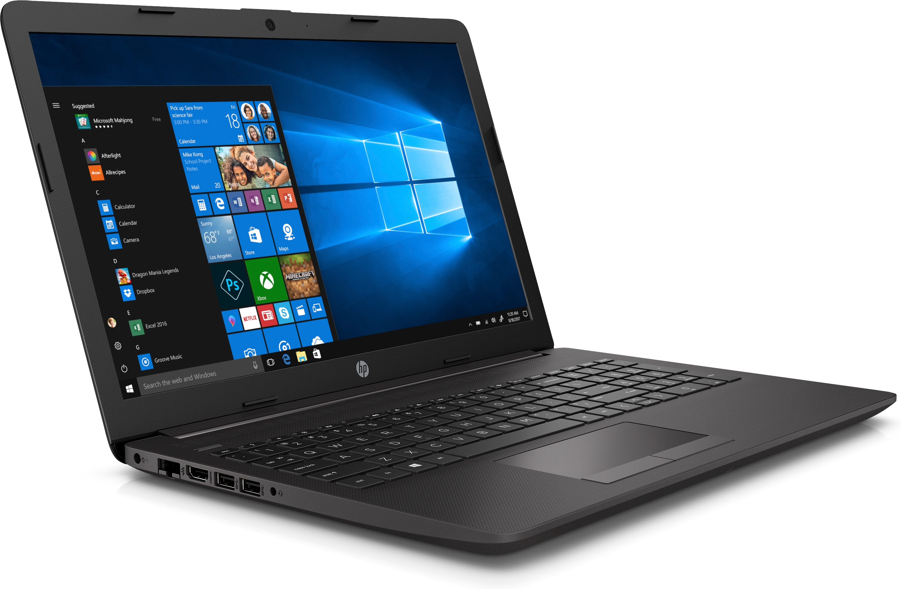 Portátil - HP 255 G7, 15.6" FHD, AMD Ryzen™ 5 2500U, 8 GB RAM, 256 GB SSD, Windows 10, Negro