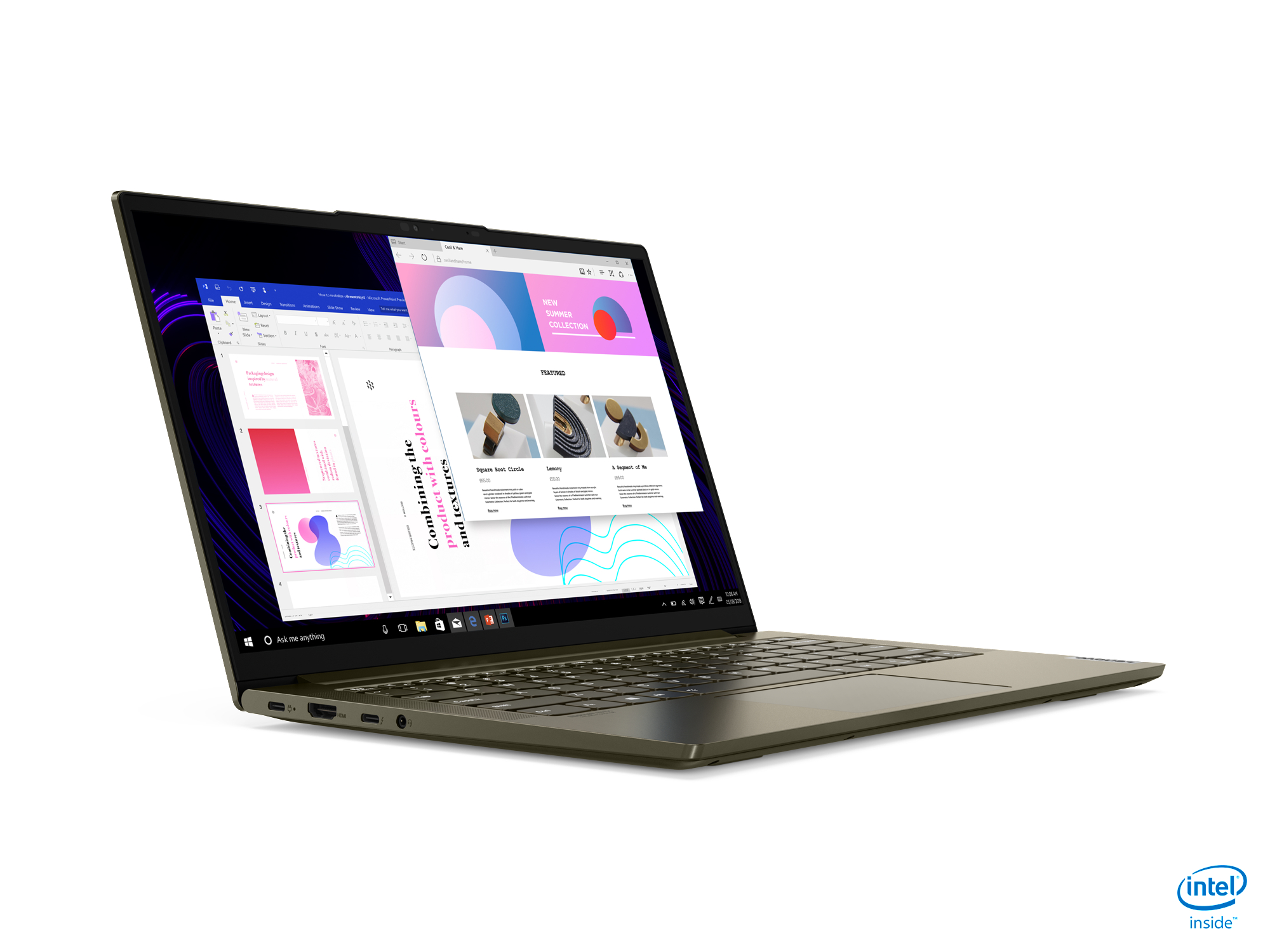 LENOVO Yoga Slim 7i, Notebook mit 14 Zoll Display,  Prozessor, 16 GB RAM, 512 GB SSD, Intel Iris Xe Grafik, Moosgrün