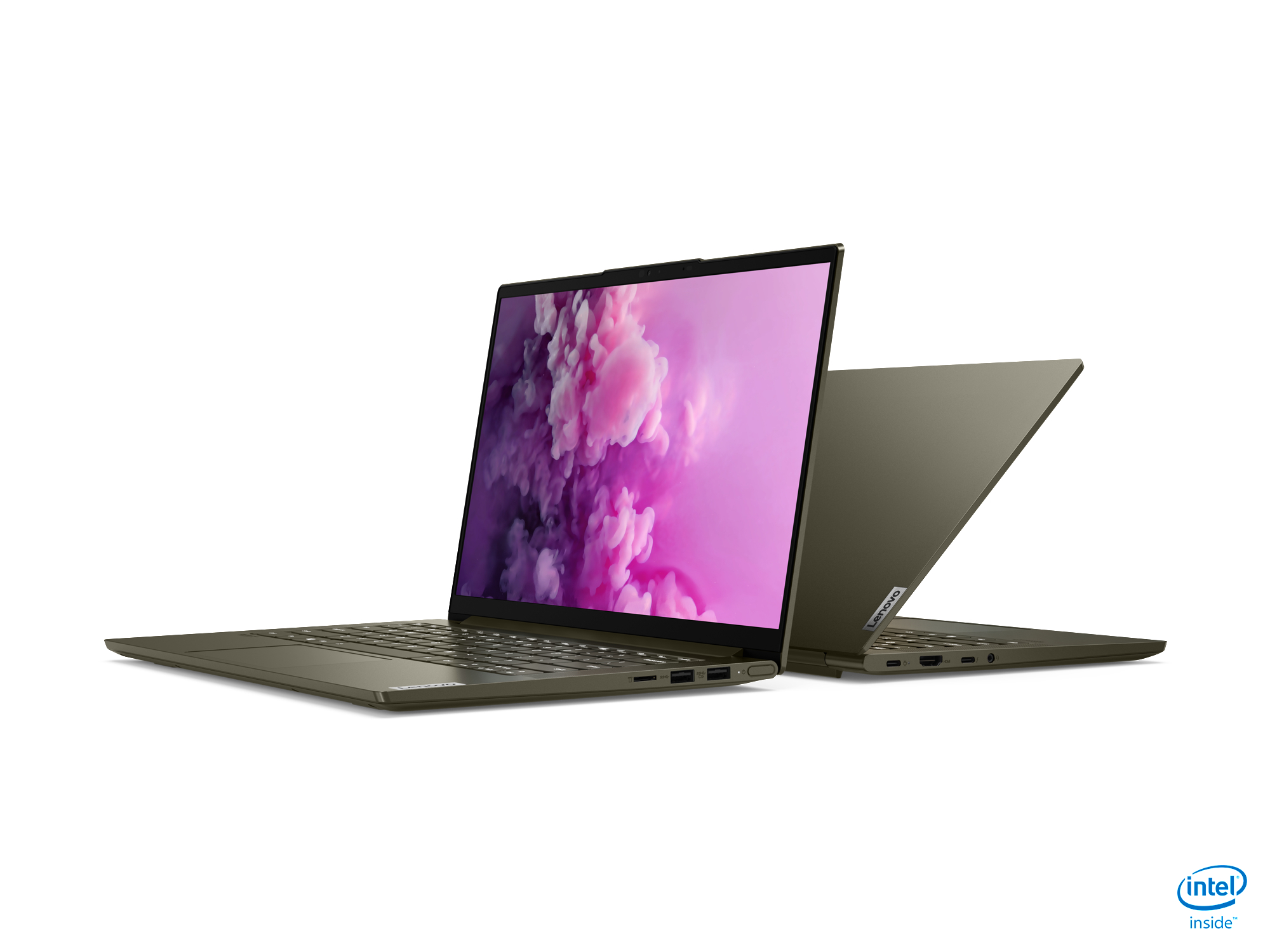 LENOVO Yoga Slim 7i, Notebook mit 14 Zoll Display,  Prozessor, 16 GB RAM, 512 GB SSD, Intel Iris Xe Grafik, Moosgrün