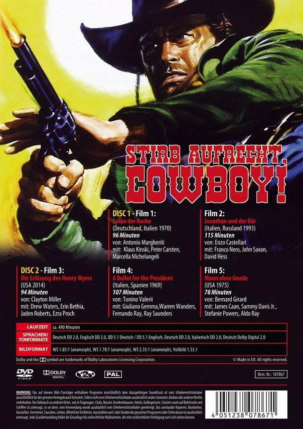 Stirb aufrecht,Cowboy! DVD