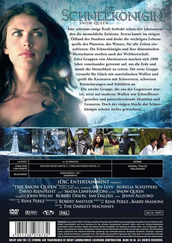 Die Rückseite einer DVD mit einem Porträt einer Frau und Bildern aus dem Film.