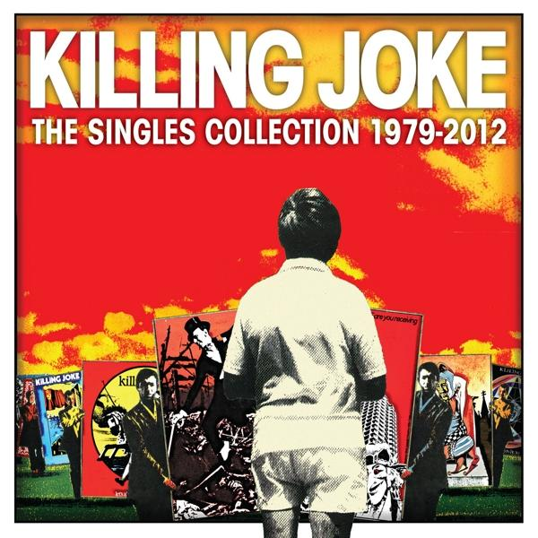 Pochette d'album avec un garçon de dos, fond rouge, texte 'KILLING JOKE'.