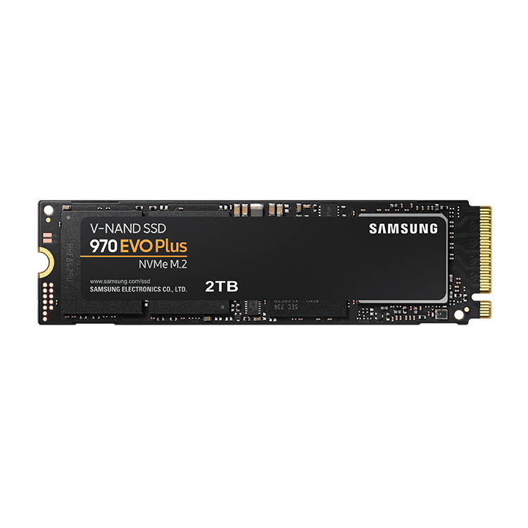 Disco duro interno 2 TB - Samsung 970 Evo Plus MZ-V7S2T0BW, SSD, M.2, Para Windows, 3500 MB/s, Negro