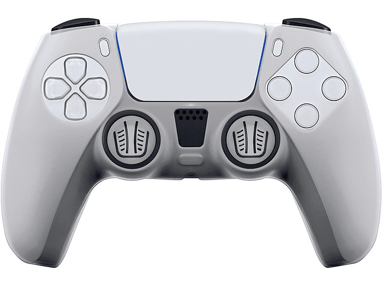 Funda Grips Frtec custom kit para ps5 blanco protector de silicona pegatina touchpad playstation 5 mando ps4 combo pack