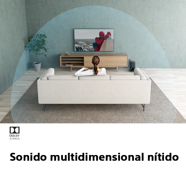 TV LED 65" - Sony KD65XH8077, UHD 4K, HDR, X1, SmartTV (AndroidTV), Asistente de Google, Triluminos, Plata