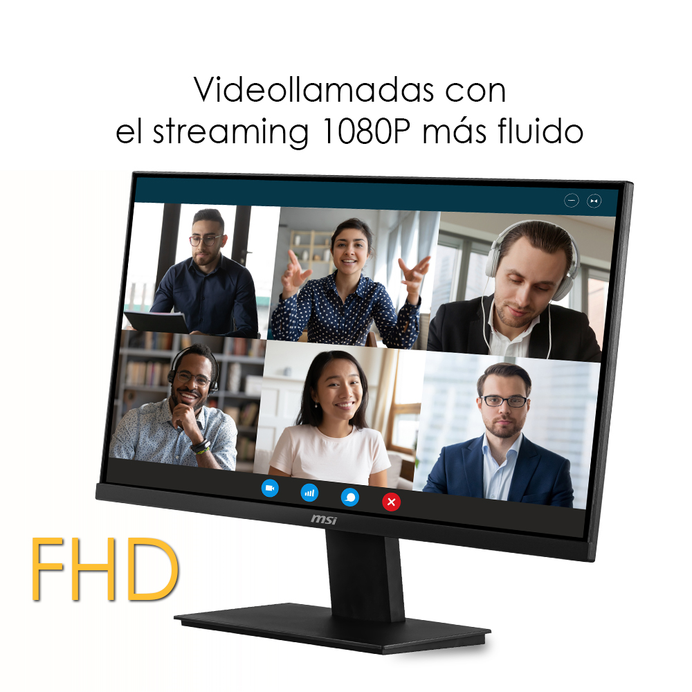 Monitor - MSI Pro MP241, 23.8" Full-HD, 14 ms, 60 Hz, VGA, HDMI, Negro
