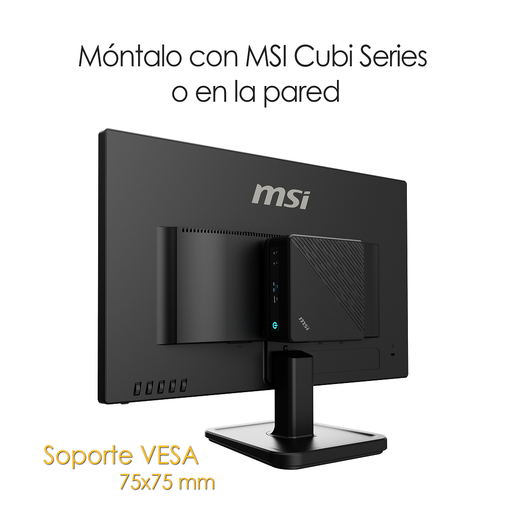 Monitor - MSI PRO MP221, 21.5" Full-HD, 5 ms, 60 Hz, 1 HDMI (1.4) / 1 D-Sub (VGA), Negro