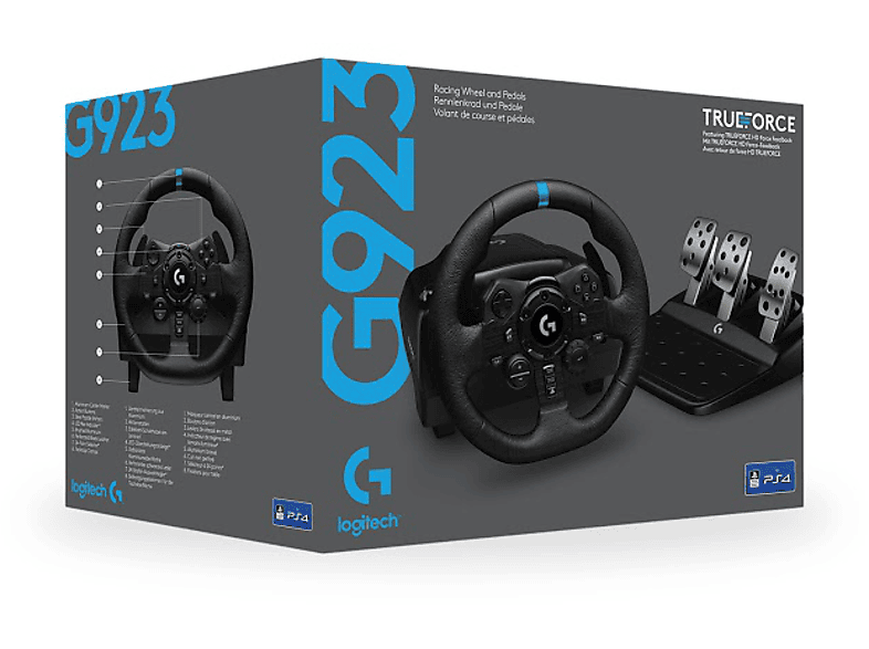 LOGITECH G G923 PS5, PS4 ve PC ile Uyumlu Yarış Direksiyonu ve