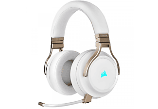 CORSAIR Virtuoso RGB Hi-Fi Kablosuz PC, PS5, PS4 Uyumlu Oyuncu Kulak Üstü Kulaklık İnci Beyazı (CA-9011224-EU)