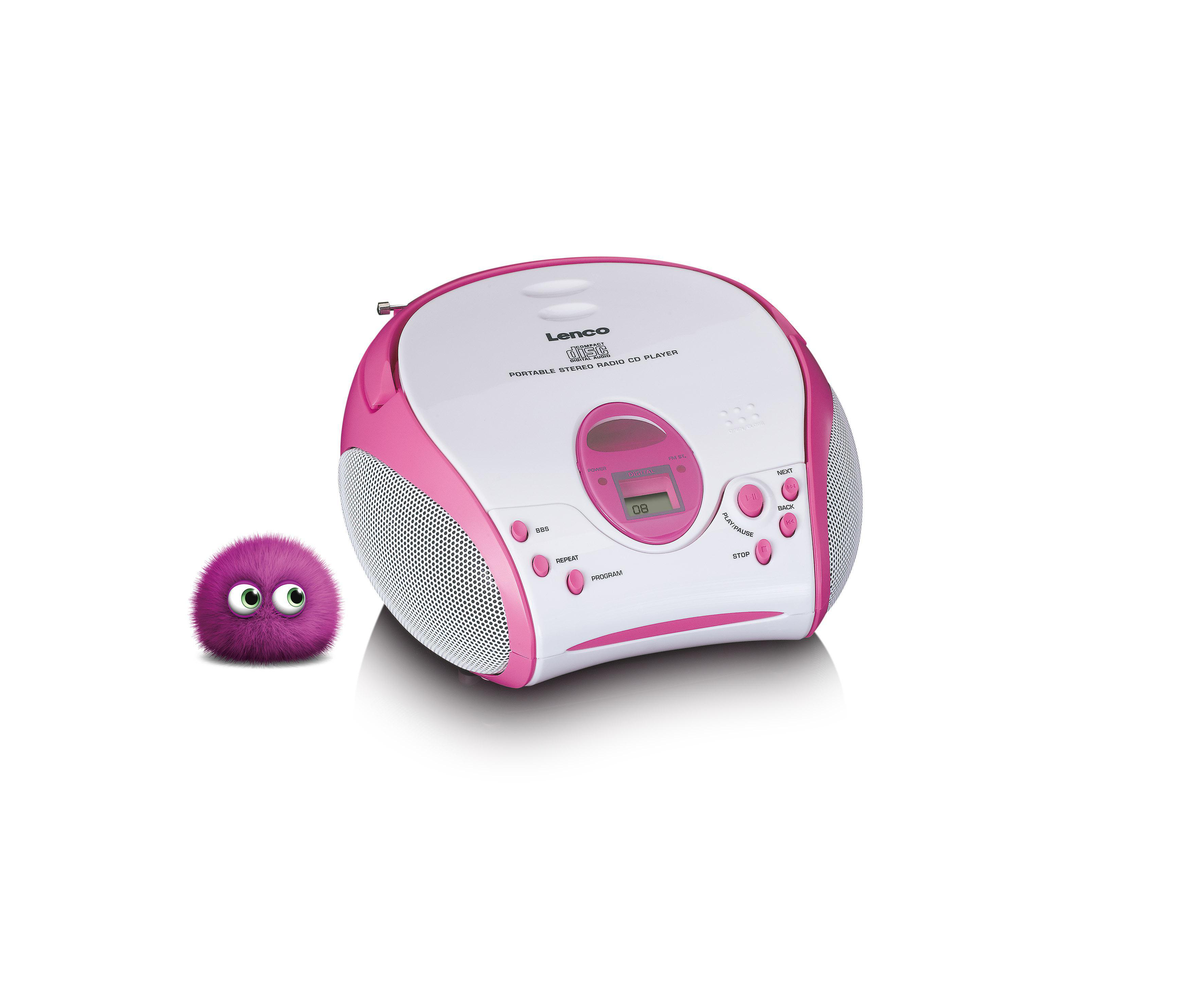 LENCO SCD-24 PK KIDS CD Player, Pink