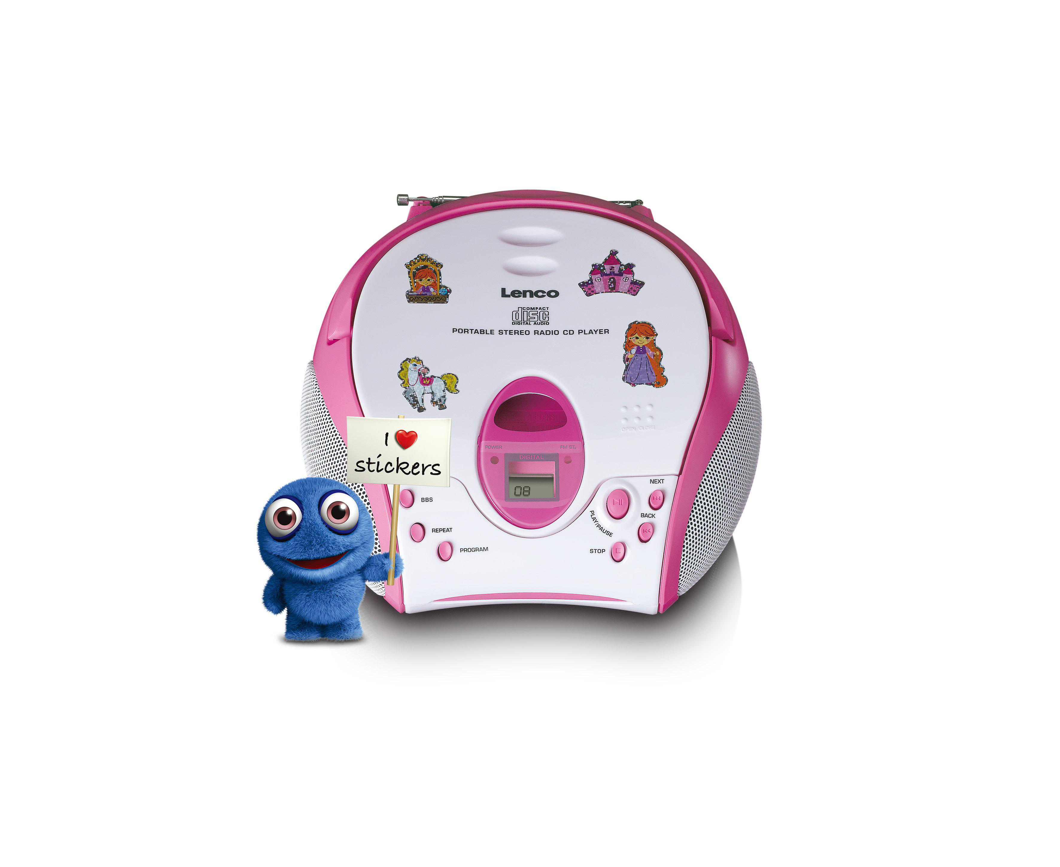 Pink SCD-24 PK KIDS LENCO Player, CD
