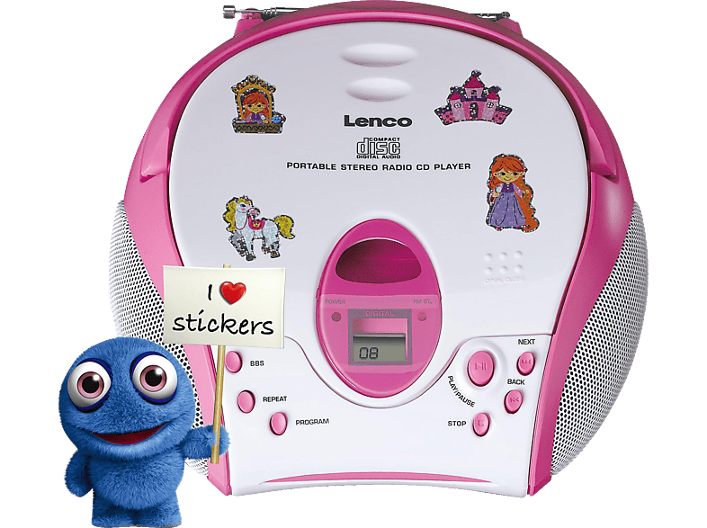 Pink SCD-24 LENCO Player, PK KIDS CD