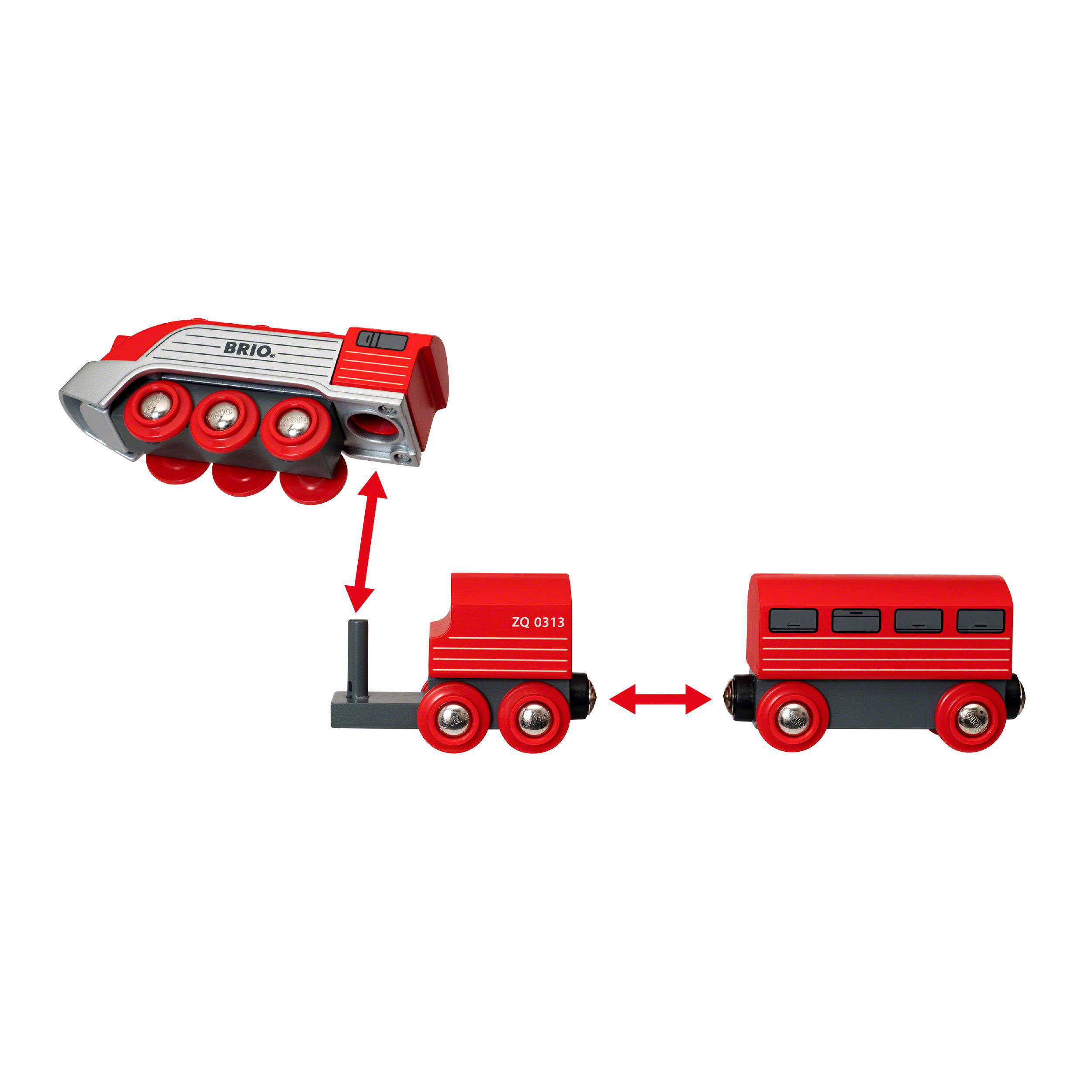 BRIO Highspeed-Dampfzug Spielzeugzug Rot