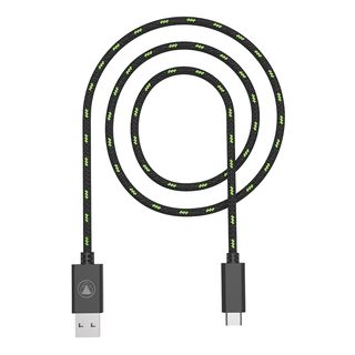 SNAKEBYTE CHARGE:CABLE SX - USB-C Kabel (Schwarz/Grün)
