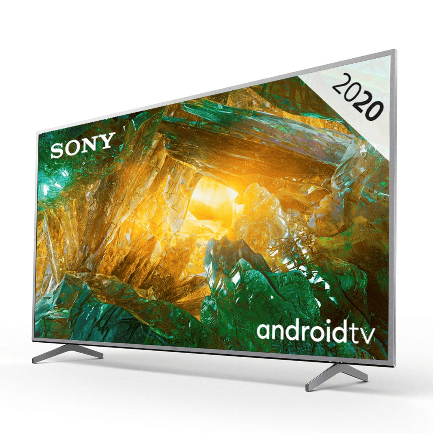 TV LED 65" - Sony KD65XH8077, UHD 4K, HDR, X1, SmartTV (AndroidTV), Asistente de Google, Triluminos, Plata