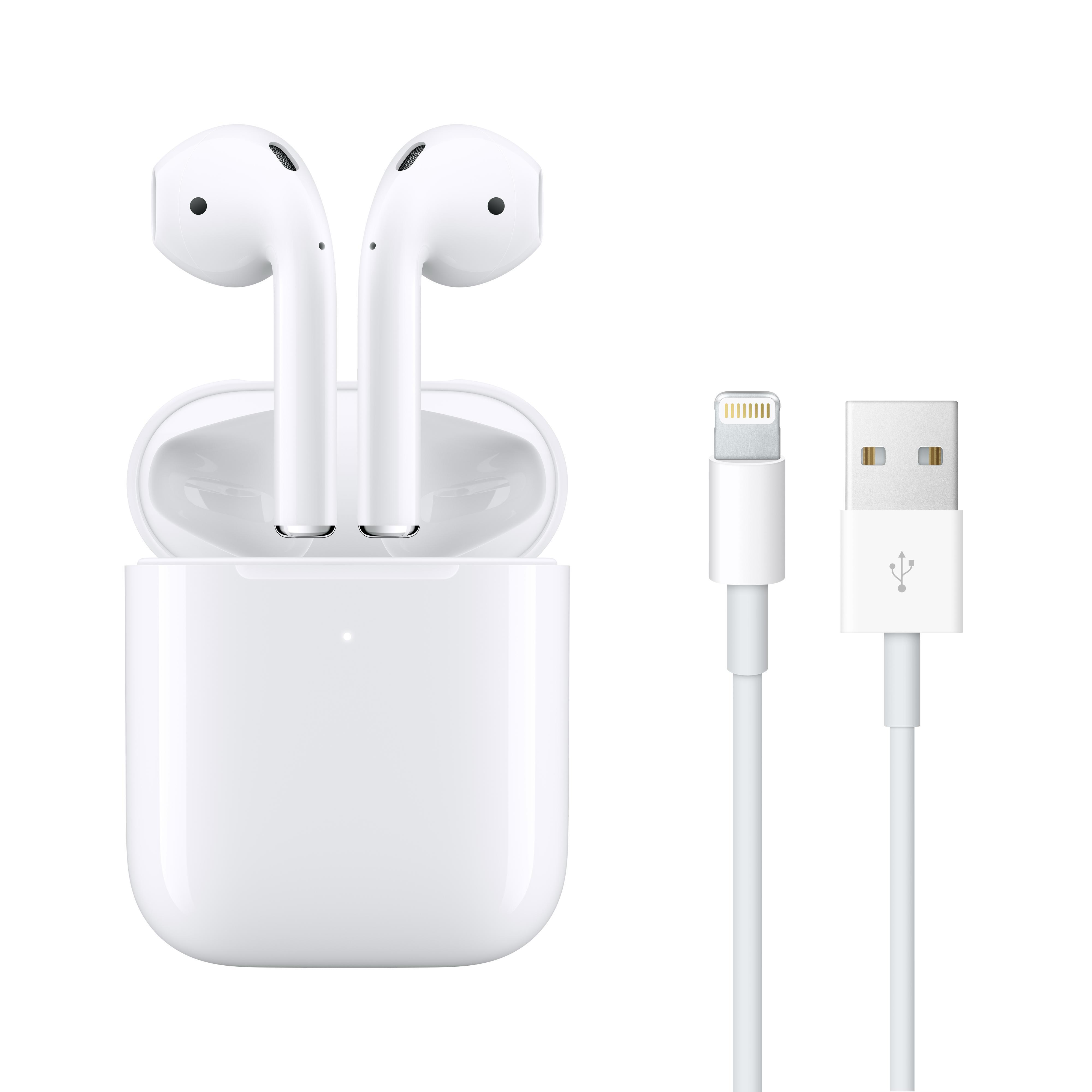 APPLE AirPods mit kabellosem Ladecase (2.Generation), In-ear Kopfhörer Bluetooth Weiß