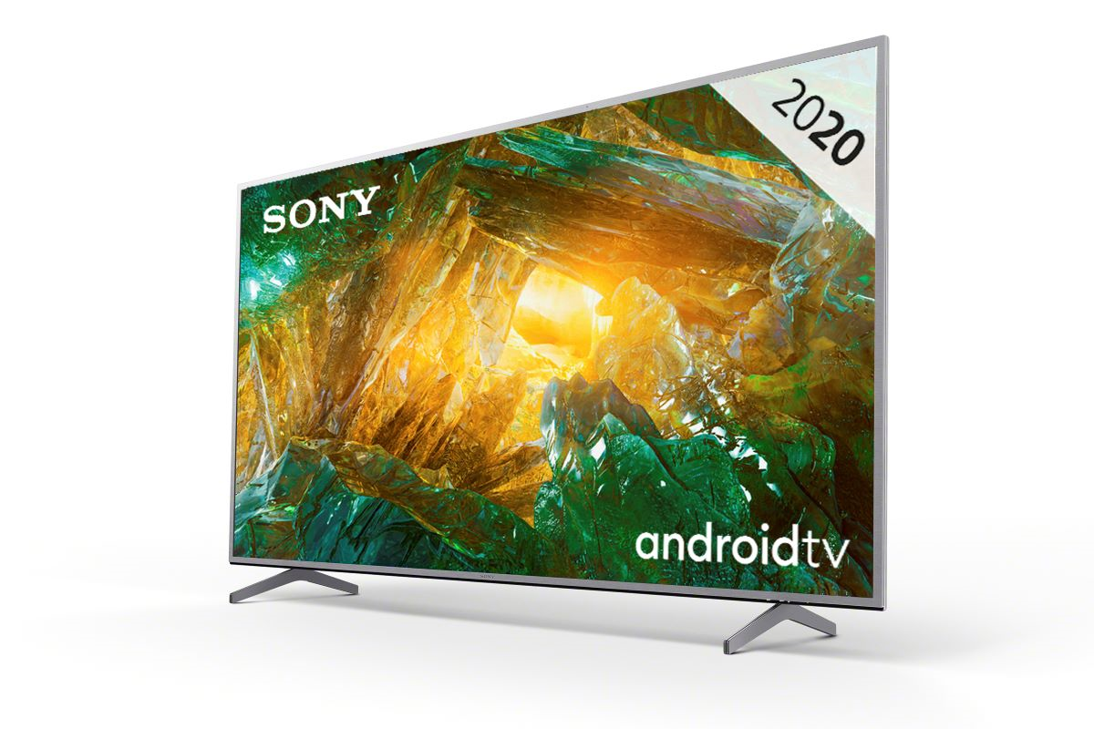 TV LED 55" - Sony KD55XH8077SAEP, UHD 4K, HDR, X1, SmartTV (AndroidTV), Asistente de Google, Triluminos, Plata