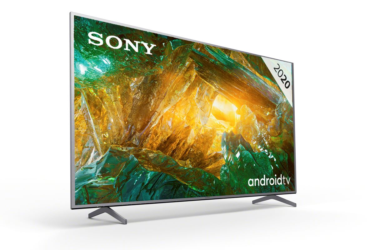 TV LED 55" - Sony KD55XH8077SAEP, UHD 4K, HDR, X1, SmartTV (AndroidTV), Asistente de Google, Triluminos, Plata