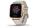 GARMIN Venu Sq Music Világos homokkő okosóra, rózsaarany kerettel