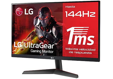 Monitor gaming - LG UltraGear 24GN600-B, 23.8" Full-HD, 1 ms, 144 Hz, 2 x HDMI, HDMI, DisplayPort, Negro