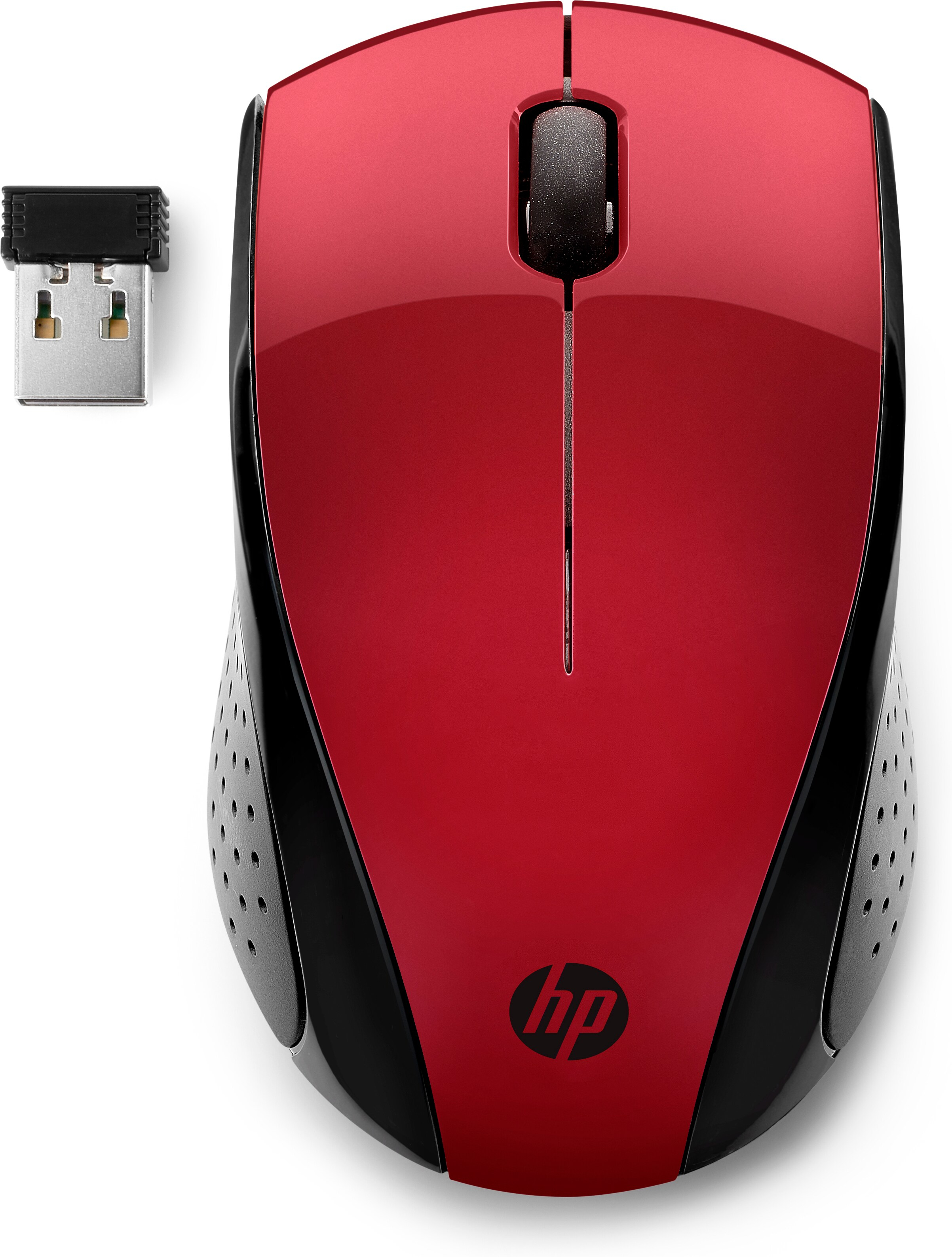 Ratón inalámbrico - HP 200, Wireless, 1600 ppp, Rojo