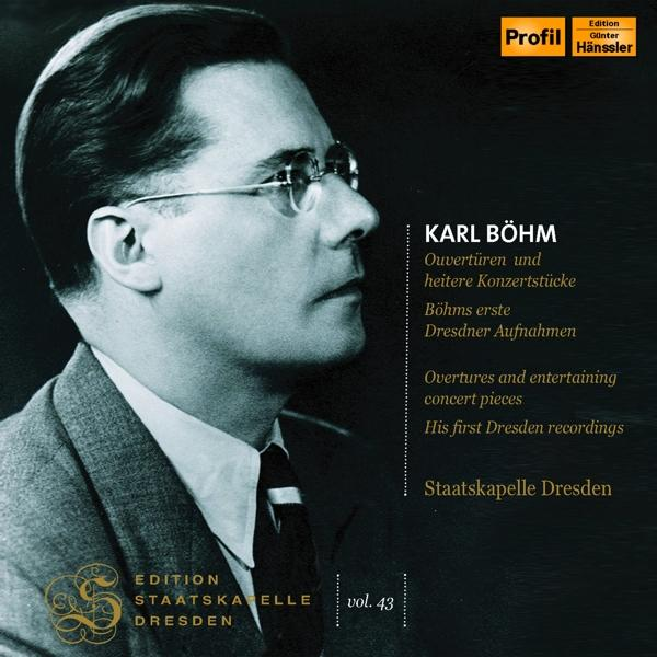 Albumhoes: Karl Böhm, portret in profiel, tekst over opnames en orkest.