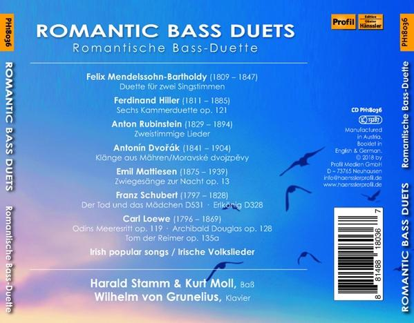 CD-hoes met blauwe achtergrond en tekst. Bevat muzieknoten en vogel silhouetten.
