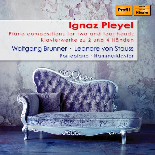 Albumhoes met tekst en een paarse bank. De tekst gaat over pianocomposities.