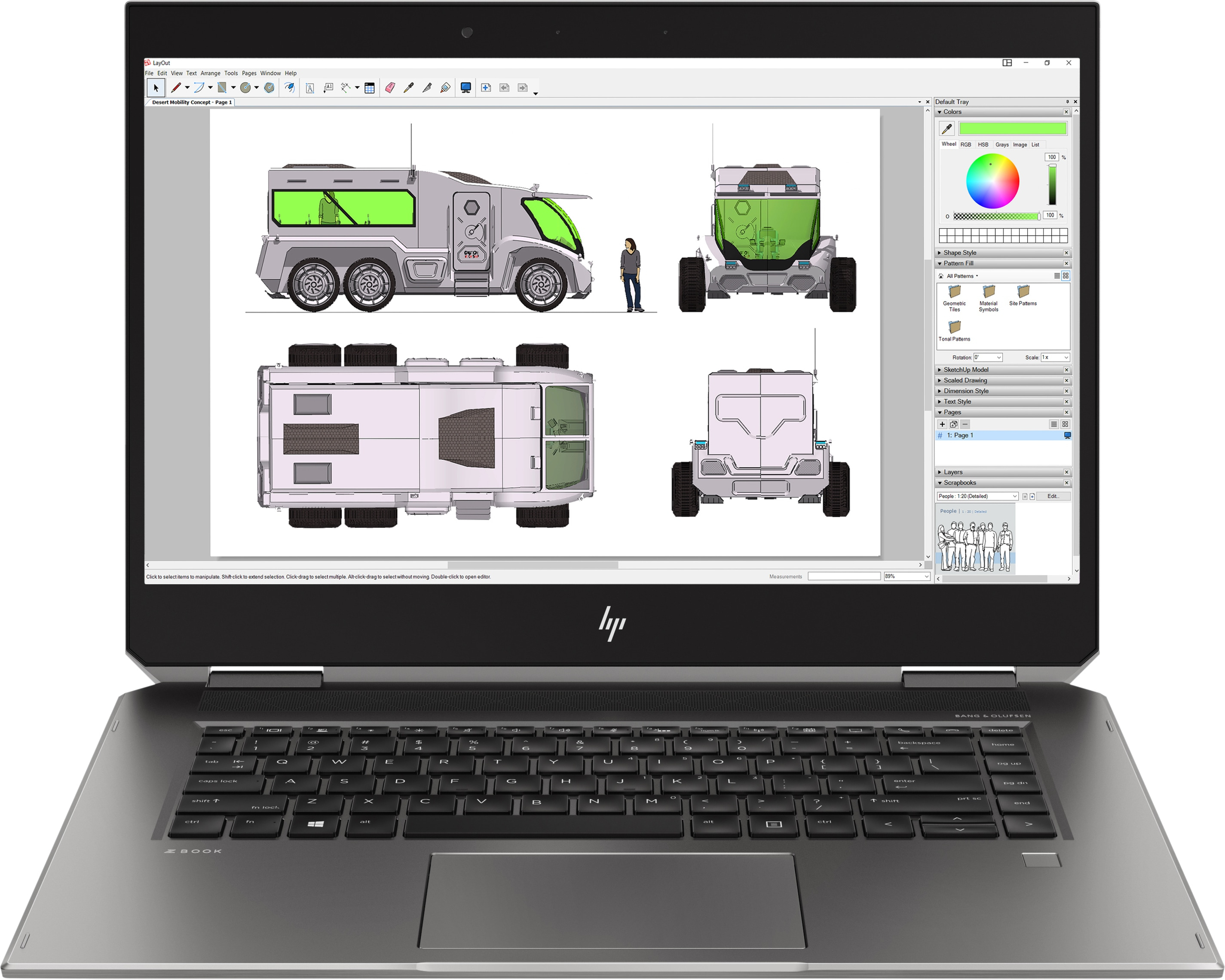 HP - B2B ZBook Studio x360 G5 - 15,6 Zoll - Intel® Core™ i7 i7-8750H - 16 GB - 512 GB