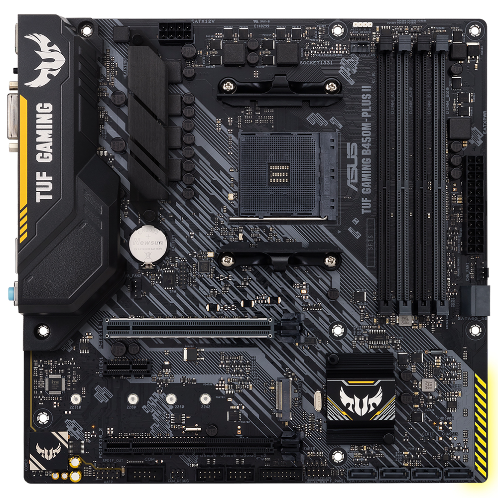 ASUS TUF GAMING B450M-PLUS II AMD B450 AM4 DDR4 4400 DP HDMI M2 USB3.2 AURA RGB mATX